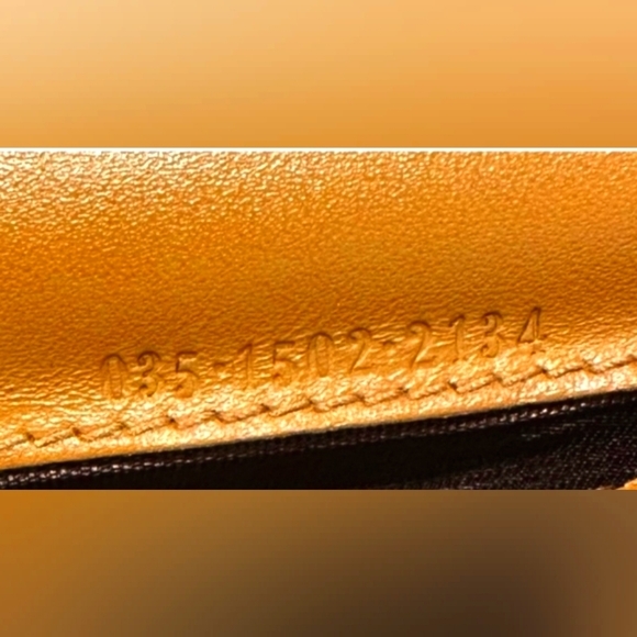 🇮🇹RARE Gucci Jackie Sherry Line GG Logo Canvas Continental Wallet on a Chain🤎 - Picture 15 of 15